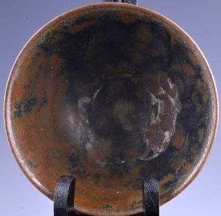 ESTATE COLL.  3 12THC CHINESE SONG DYNASTY CIZHOU BLACK RUSSET GLAZED BOWLS 8
