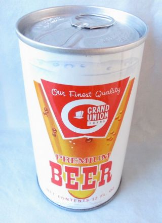 Vintage Grand Union Premium Beer 12 Oz Lift Ring Beer Can - Dist Grand Union N J