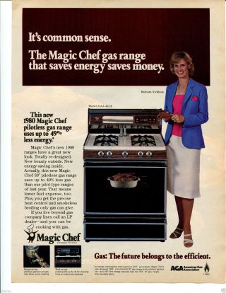 1980 Print Ad Of Magic Chef Gas Range Oven With Barbara Nicklaus