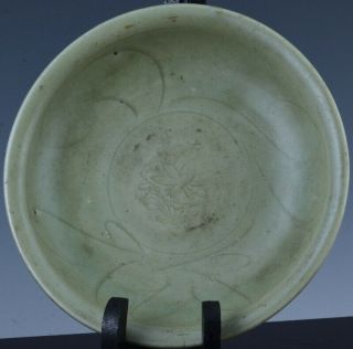 Very Fine 14/15thc Chinese Ming Dynasty Longquan Celadon Glaze Lotus Dish Bowl 1