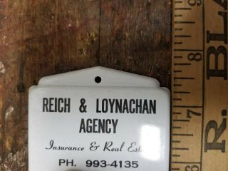 Vintage Reich & Loynachan Insurance & Real Estate Thermometer - Adel Iowa 3