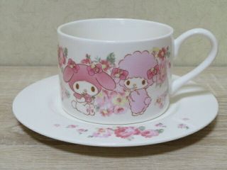 Rare Sanrio Japan My Melody X Liz Lisa Lizmelo W Piano Ceramic Tea Cup / Saucer