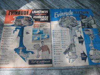 Old Vintage Posters Advertising Evinrude Outboard Motors Boating
