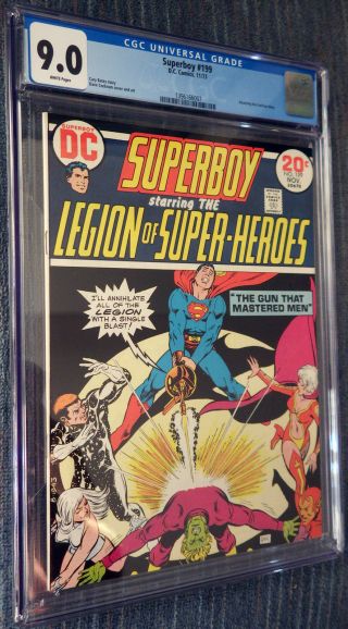 Superboy 199 Cgc 9.  0 White Pages Legion Of - Heroes Bouncing Boy Cockrum