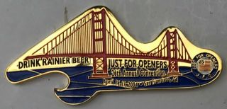 Vintage Beer Bottle Opener - Just For Openers 26th Annual Convention - Drink Rainier