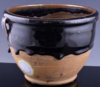 Rare 12thc Chinese Song Dynasty Cizhou Black & Russet Glazed Large Bowl Open Jar