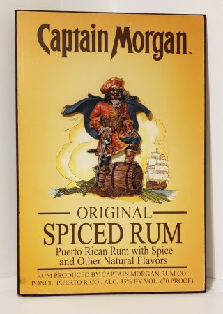Captain Morgan Spiced Rum Wooden Sign