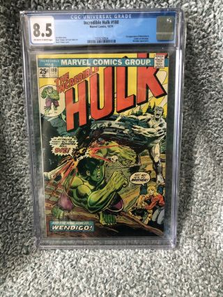 The Incredible Hulk 180 Cgc 8.  5 White Pages 1st Wolverine Marvel Key