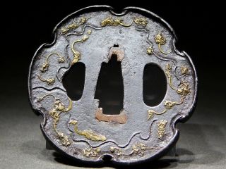 Rare Form TANTO TSUBA 18 - 19thC Japanese Antique Edo Koshirae 3
