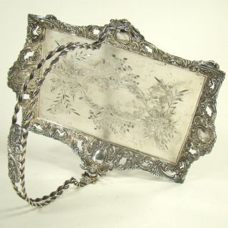 Silver Plated Basket with Handle - c.  1880 ' s 4