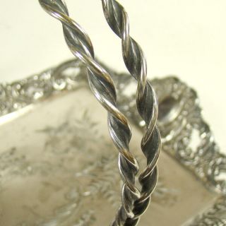 Silver Plated Basket with Handle - c.  1880 ' s 6