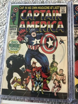 Captain America 100 Through 110 All are VERY SOLID BOOKS.  109 Is GCG 8.  5 2