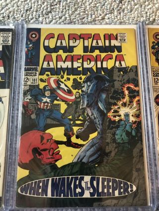 Captain America 100 Through 110 All are VERY SOLID BOOKS.  109 Is GCG 8.  5 3
