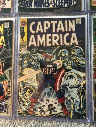 Captain America 100 Through 110 All are VERY SOLID BOOKS.  109 Is GCG 8.  5 9