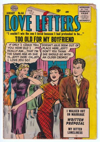 Love Letters 44 (1956 Quality) Gga,  Rare Assault S; Only Ebay; 1 Cgc; G/vg 3.  0