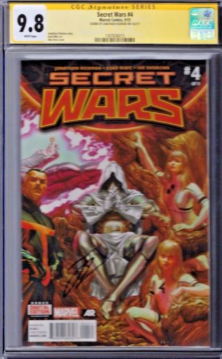 Secret Wars (2015) 4 Cgc 9.  8 1st Print Ss Jonathan Hickman