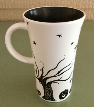 Retired Starbucks White/Black Trick or Treat/Halloween Coffee Mug Jack - o - Lantern 3