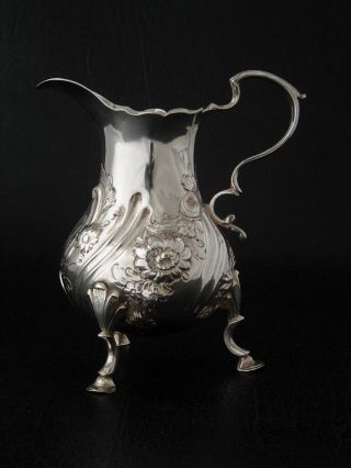 Antique 18thc Georgian Sterling Silver Creamer Jug C.  1759; David Hennell,  London