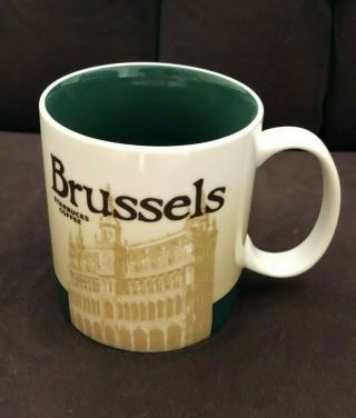 Starbucks Brussels Belgium Coffee Mug Global City Icon Series 16 Oz 2011