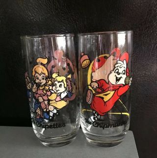Vintage 1985 Alvin And The Chipmunks Collectors 2 Drinking Glass The Chipettes