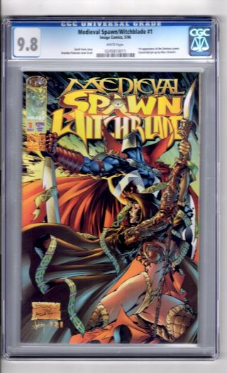 Medieval Spawn/witchblade 1 9.  8 Cgc Wp 