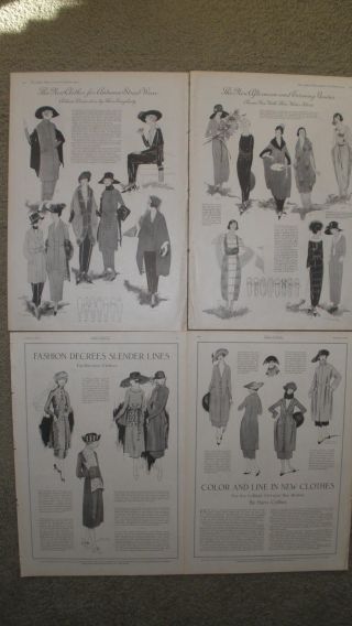 Four 1920 & 1919 Fashion Ads / Many Great And Wonder Styles 10