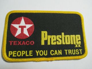Texaco,  People You Can Trust,  Vintage,  Embroidered patch,  NOS,  4 1/4 x 2 1/2 2