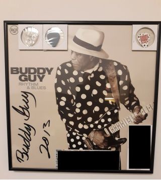 Buddy Guy - Signed ‘rhythm & Blues’ Lp Album Plus 3 Guitar Picks
