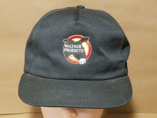 Mule Hide Products Baseball Cap Hat Advertising Donkey Vtg Made In Usa