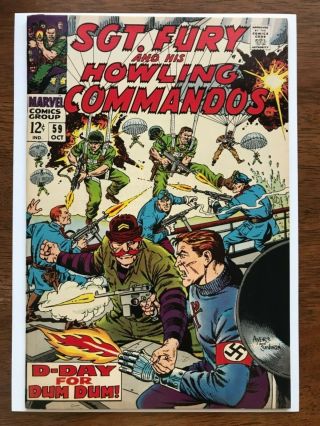 Sgt.  Fury.  59 Vf/nm 9.  0 Perfect Spine White Cover Full Color Bright