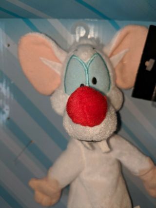 Vintage Pinky And The Brain Animaniacs Warner Brothers Plush Toys With Tags. 3