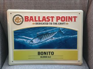 Ballast Point Brewing Company,  Bonito Blonde Ale,  Embossed Tin Tacker Beer Sign
