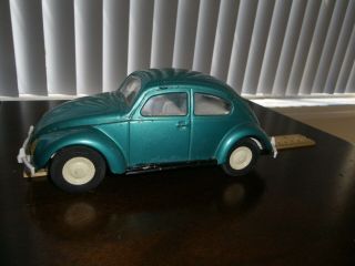 Vintage Tonka 52680 Green Volkswagen Beetle Bug Car Pressed Steel Toy Car