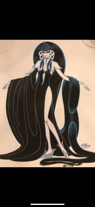 Elfquest " Homage To Erte " Wendy Pini - Winnowill Print 1993 Signed/numbered