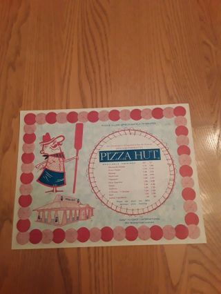 Set Of 10 Vintage Pizza Hut Paper Placemats 1970 
