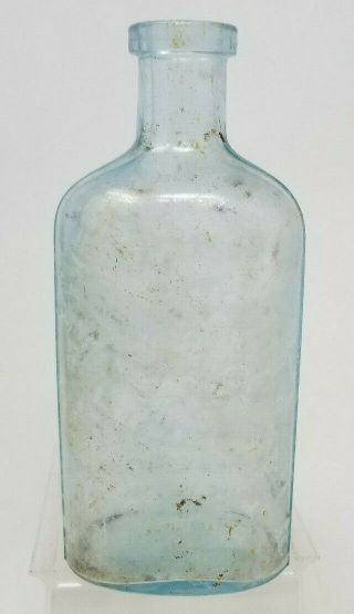 Antique Phillips Milk of Magnesia Bottle 1906 August 21 Embossed Light Blue 3