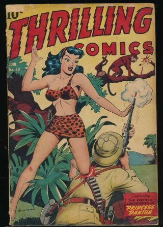Thrilling Comics No.  60 1947 Standard Princess Pantha Alex Schomburg Gga Cover