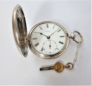 1859 Silver Cased Full Hunter Fusee Pocket Watch Benson London In Order
