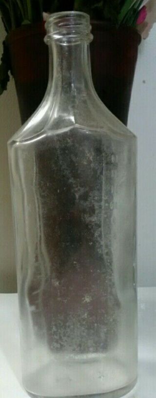 L@@K Vintage Old Clear Large 1900 ' s Medicine Bottle Knox or Owens IL.  Glass Co. 2