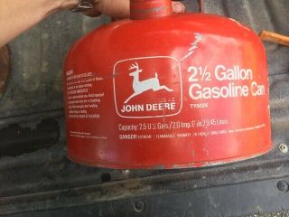 Vintage John Deere 2.  5 Gallon Gas Can Shape Htf