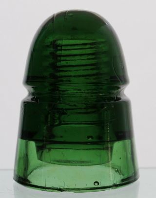 Dark Yellow Green Cd 145 B Beehive Glass Insulator