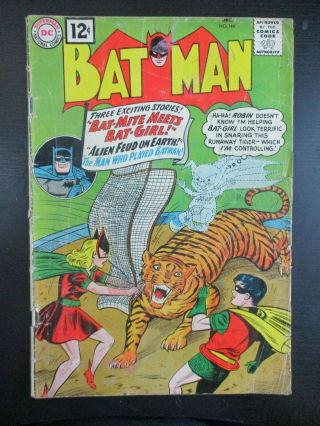 Batman 144,  G,  2.  5,  1961 Dc,  The Joker,  Bat - Girl,  Bat - Woman App. ,  Bob Kane