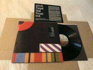 Pink Floyd - The Final Cut - Demonstration Lp 1st Press Record 1983 As1636 W/ Card
