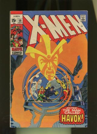 X - Men 58 Fn 5.  5 1 Book Marvel Mutants 1st Appearance As Havok Neal Adams