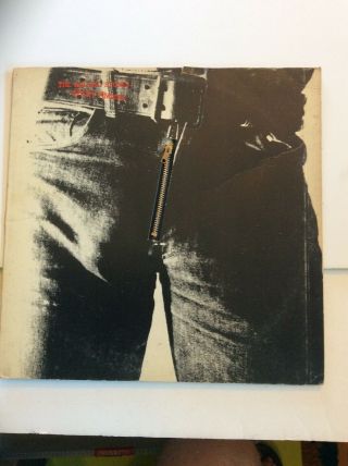 The Rolling Stones Sticky Fingers Vinyl Lp 1971 Coc59100 Zipper Cover Vg/vg,  Lp