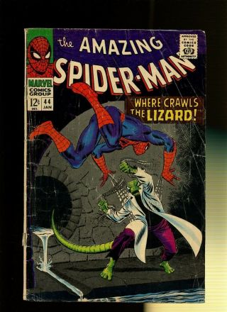 Spider - Man 44 Gd 2.  0 1 Book Where Crawls The Lizard By Lee & Romita