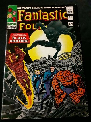 Fantastic Four 52 1966 1st Appearance Of Black Panther App Marvel Avengers