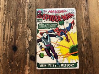 Spider - Man 36 Marvel Comics 1966 - 1st Appearance Looter Comb Ship B