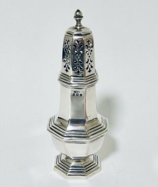 Good Quality Antique 1938 Solid Sterling Silver Sugar Caster Shaker