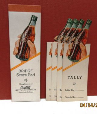 Coca - Cola Bottling Co - Shenandoah,  Iowa - 1940s Bridge " Tally " Card,  Score Booklet